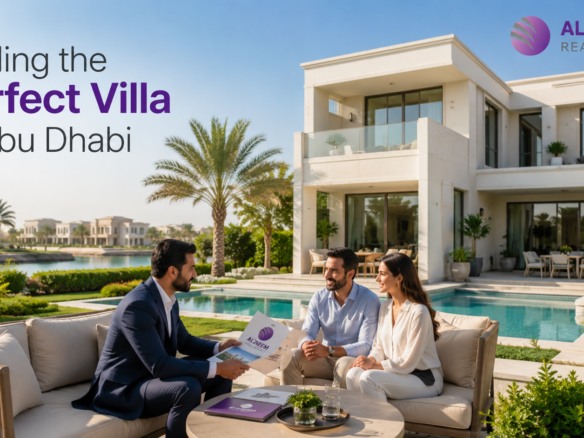 Al Zaeem Real Estate advisor helping buyers choose a luxury villa in Abu Dhabi