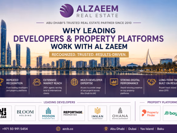 Al Zaeem Real Estate relationships with developers and property platforms