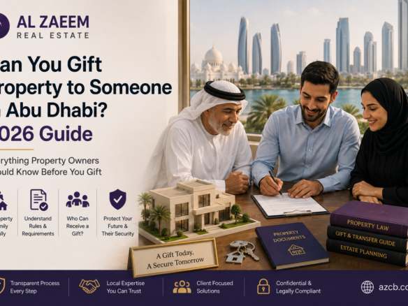 Family discussing the gift transfer of an Abu Dhabi property