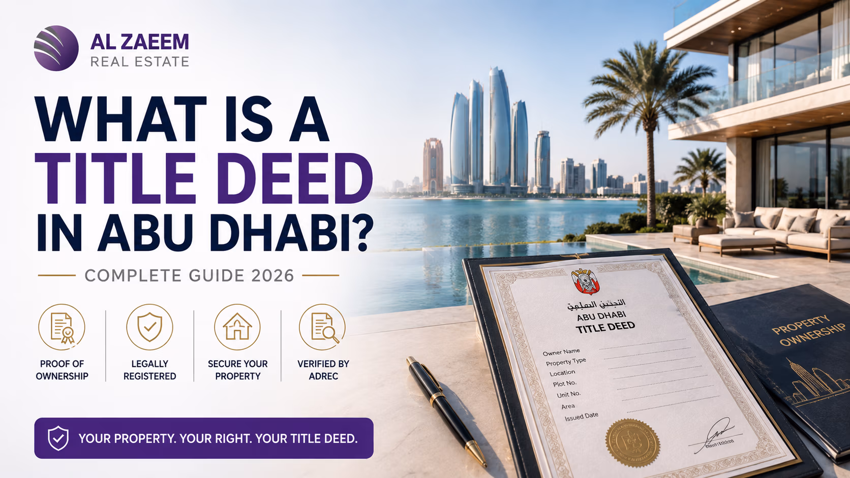 Title deed guide for Abu Dhabi property owners and buyers