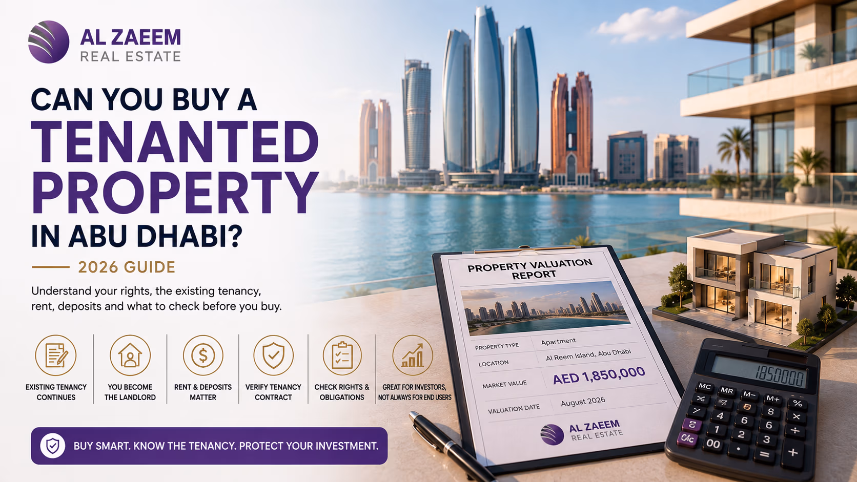 Buyer purchasing a tenanted investment property in Abu Dhabi