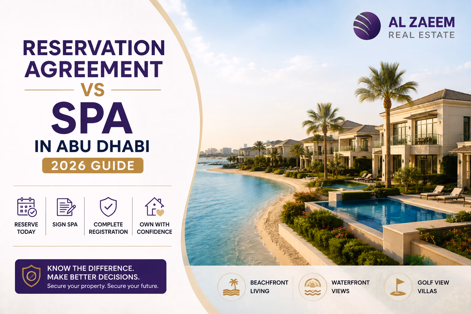 Reservation Agreement and SPA comparison for Abu Dhabi property buyers