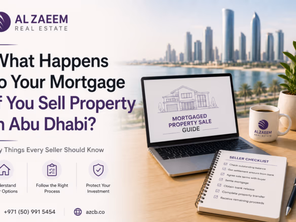 Property owner reviewing mortgage settlement before selling a home in Abu Dhabi