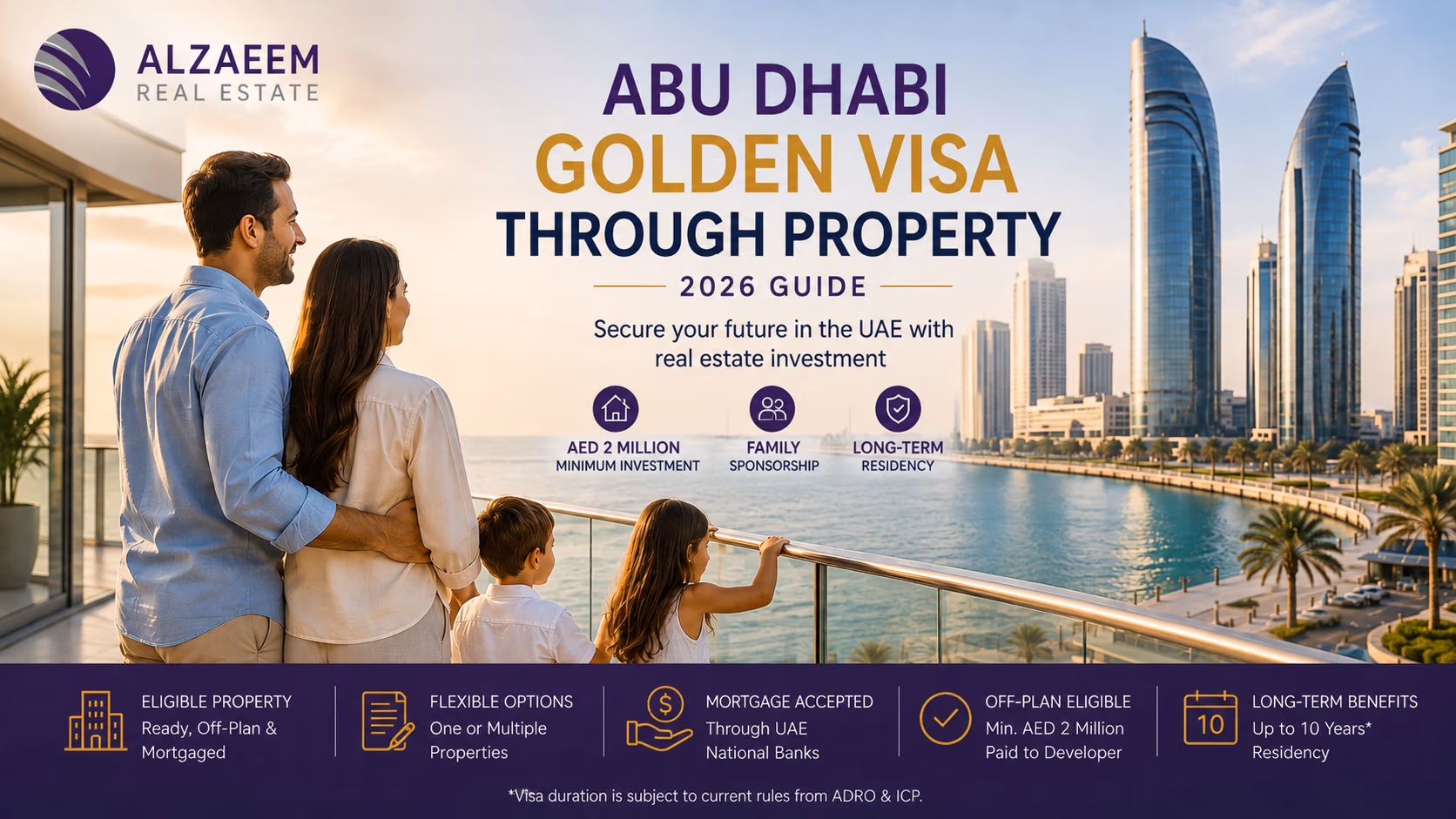 Abu Dhabi Golden Visa through property investment 2026