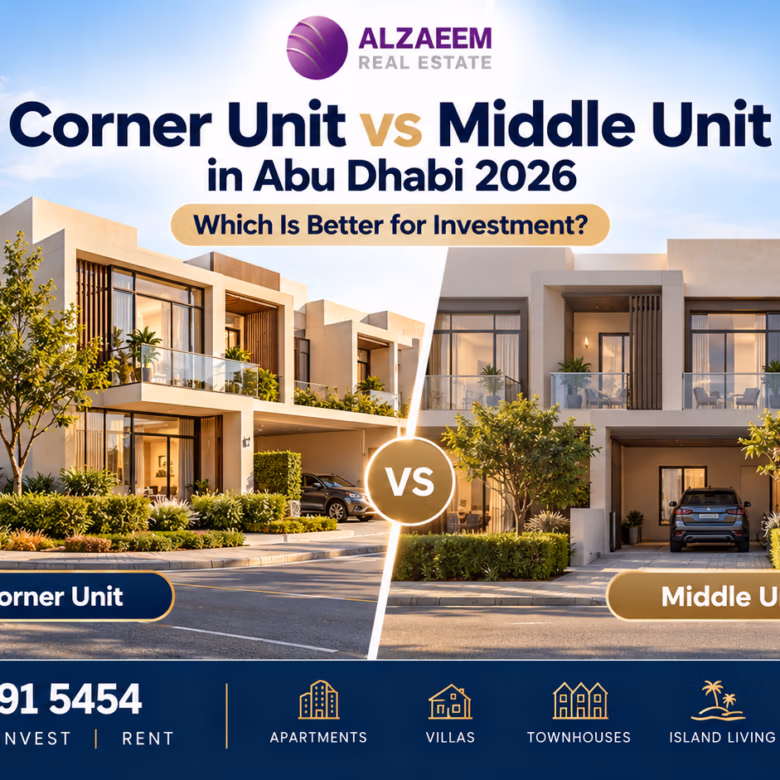 Corner Unit vs Middle Unit in Abu Dhabi 2026 — Is a Corner Apartment Worth the Premium?