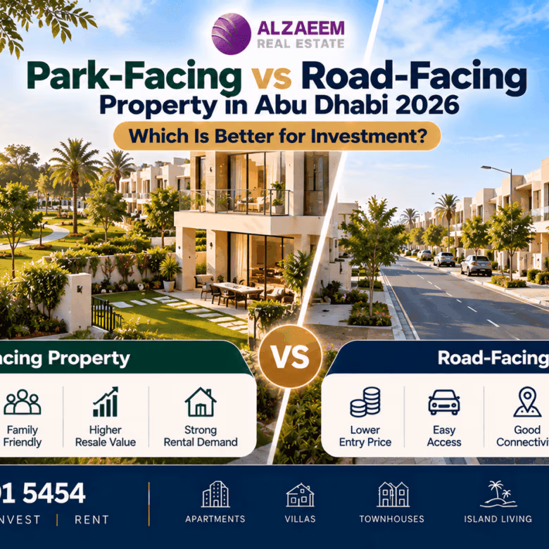 Park-Facing vs Road-Facing Property in Abu Dhabi 2026 — Which Is Better for Investment?