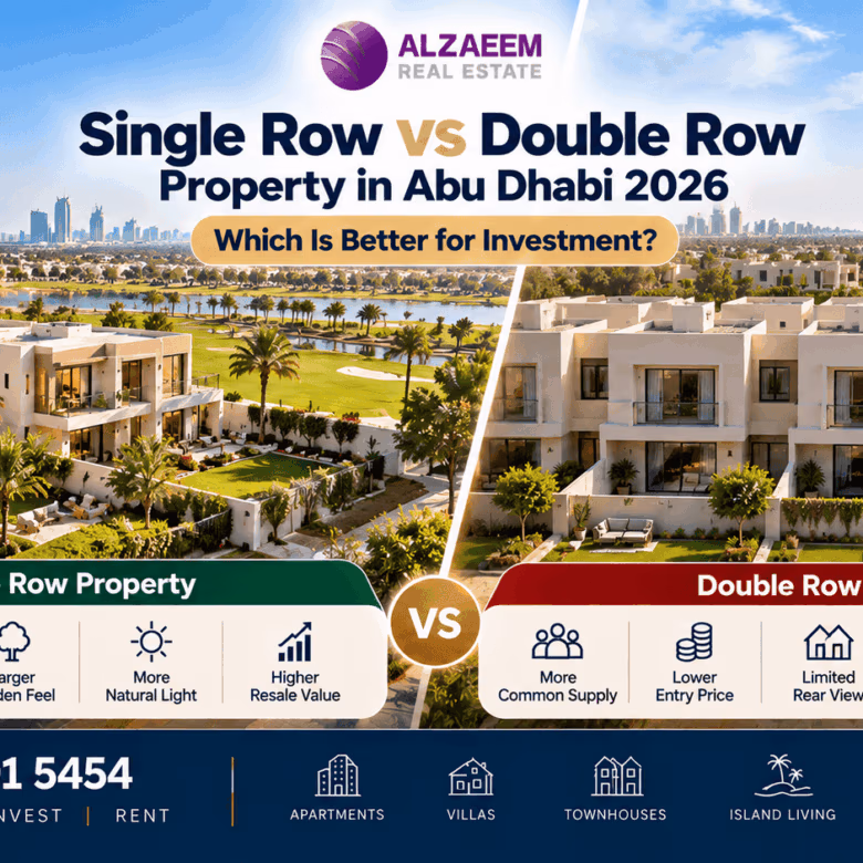 Single Row vs Double Row Villas and Townhouses in Abu Dhabi 2026 — Is the Premium Worth Paying?
