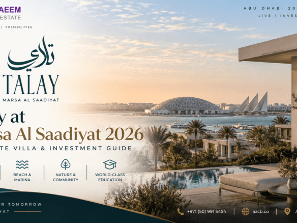 Talay at Marsa Al Saadiyat 2026 villa and investment guide featuring luxury waterfront villas, marina views and Saadiyat Island