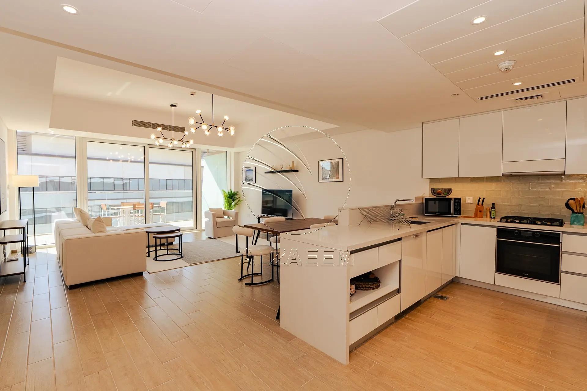 VACANT!High Floor Furnished 2BR+M | Golf+Sea Views