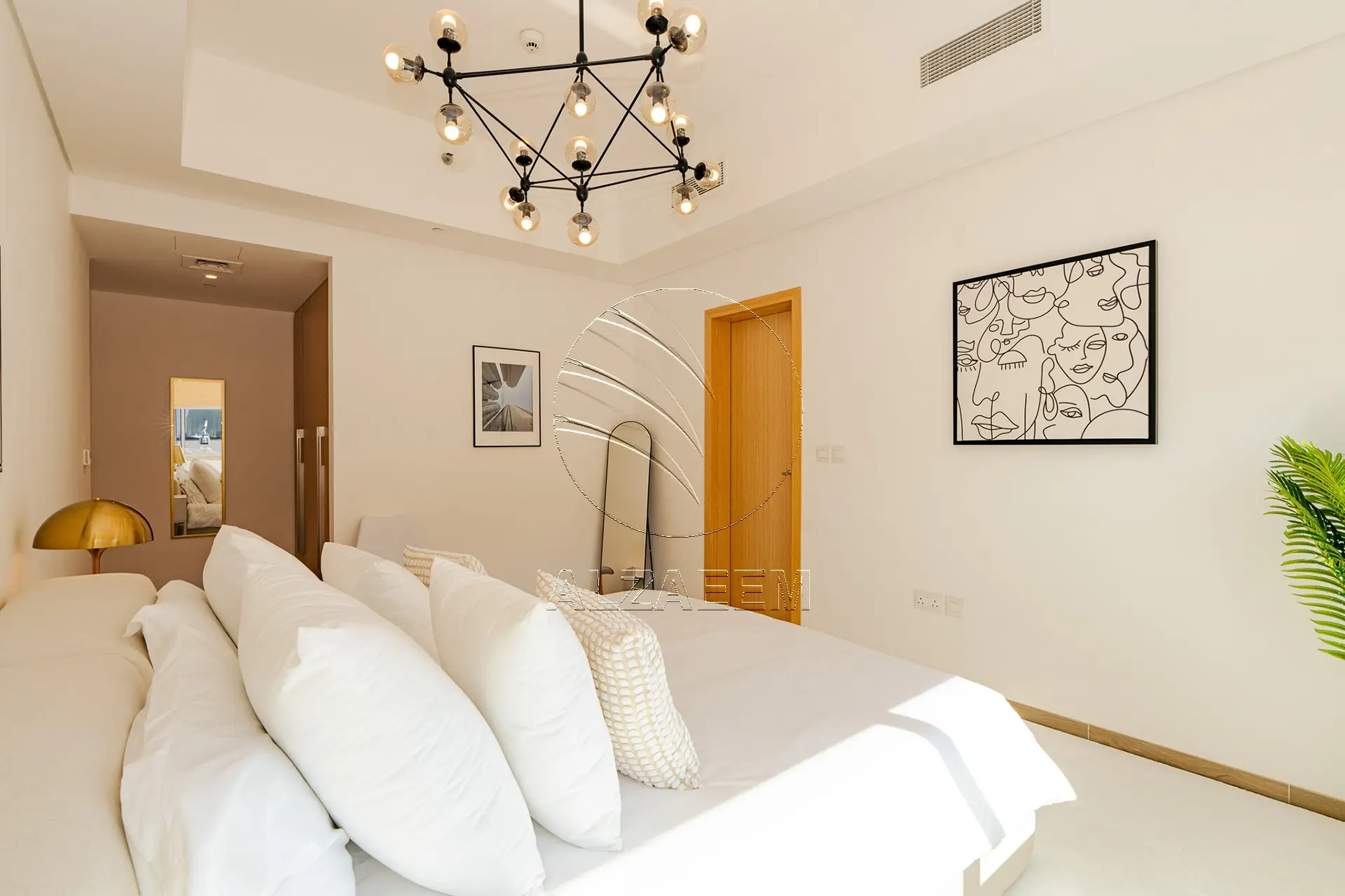 VACANT!High Floor Furnished 2BR+M | Golf+Sea Views