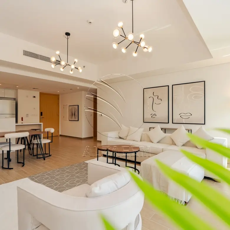 VACANT!High Floor Furnished 2BR+M | Golf+Sea Views