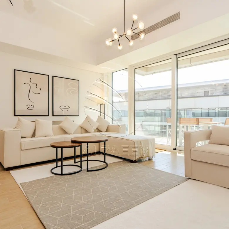 VACANT!High Floor Furnished 2BR+M | Golf+Sea Views