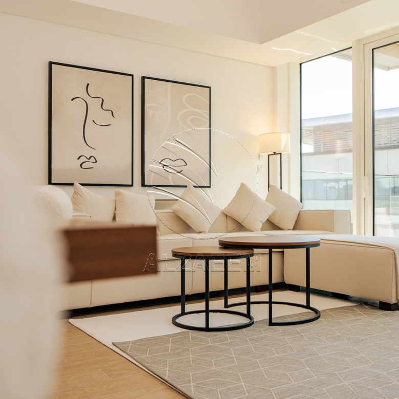 VACANT!High Floor Furnished 2BR+M | Golf+Sea Views